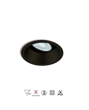 COMFORT GU10 * EMPOTRABLE REDONDO NEGRO
